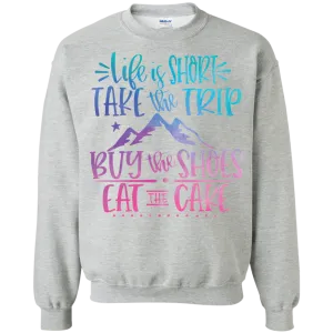 Life Is Short Gildan Crewneck Pullover Sweatshirt – Comfort Meets Style