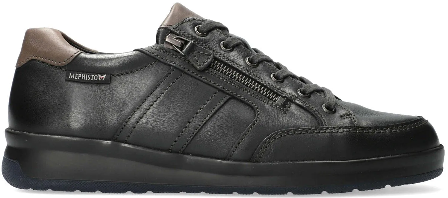 'Lisandro Winter' men's lace-zip sneaker - Black