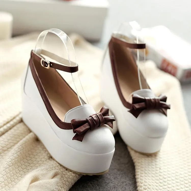 lolita  bow strap platform shoes YC30039