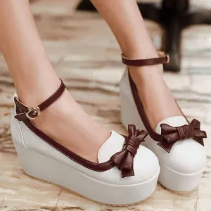 lolita  bow strap platform shoes YC30039