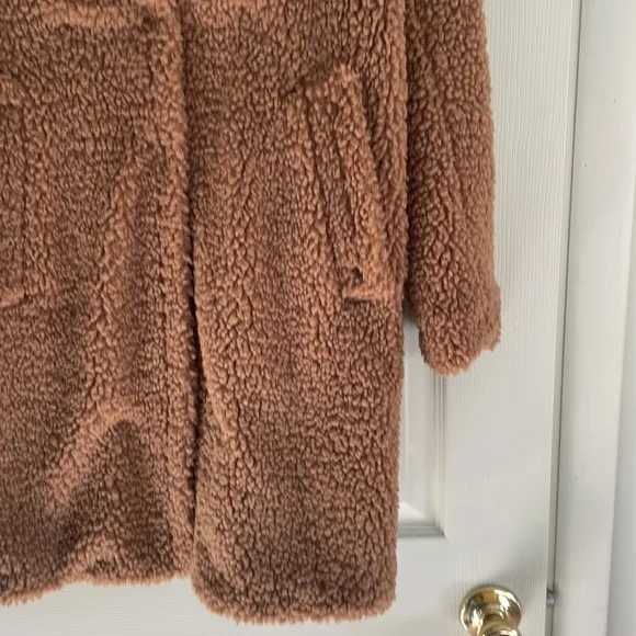 Long Camel Teddy Coat