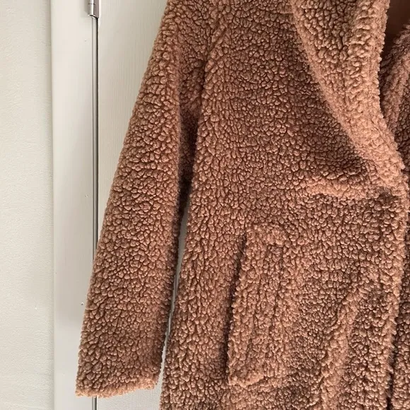 Long Camel Teddy Coat