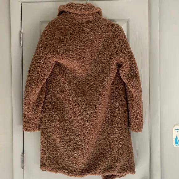 Long Camel Teddy Coat