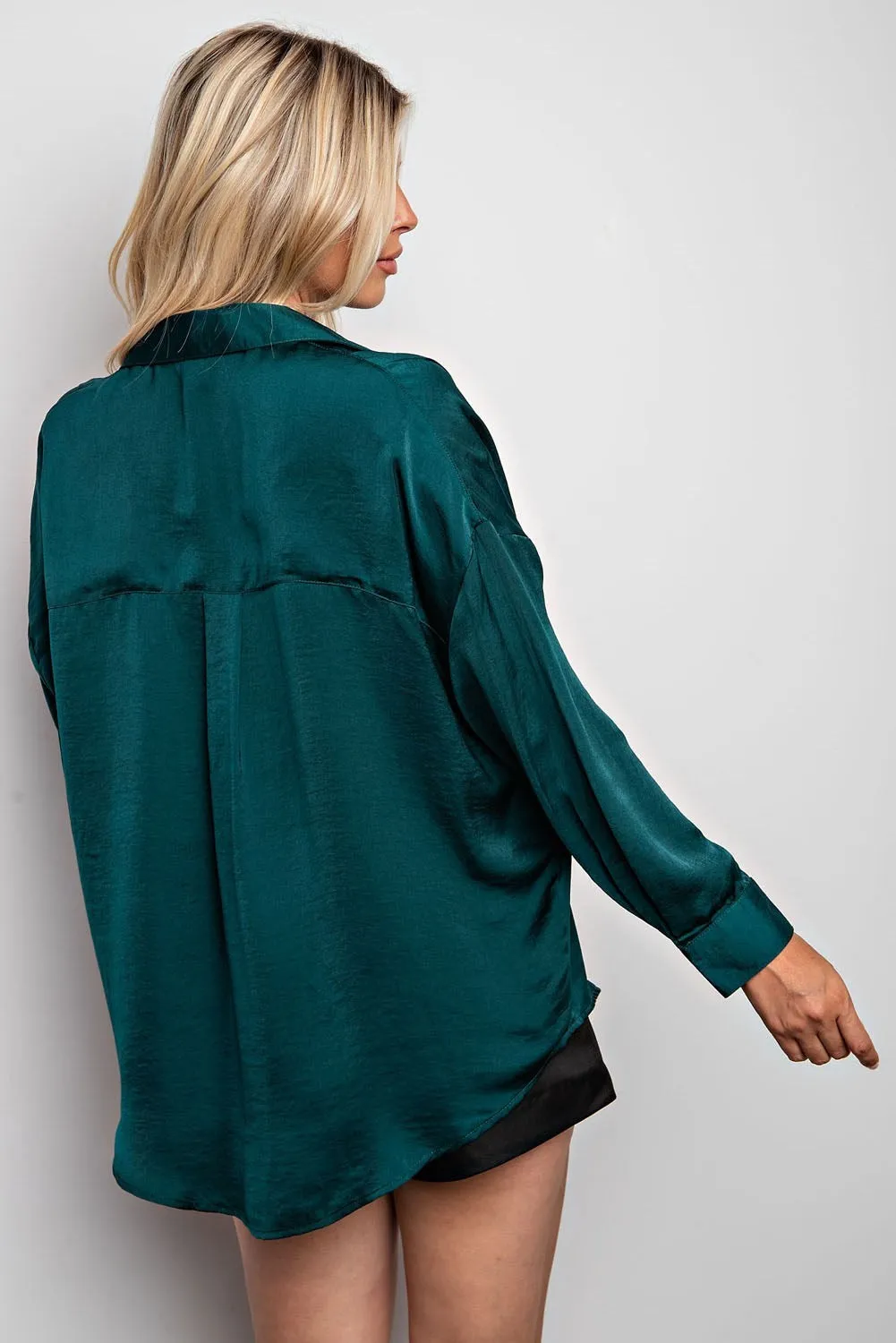 Long Sleeved Collared Blouse