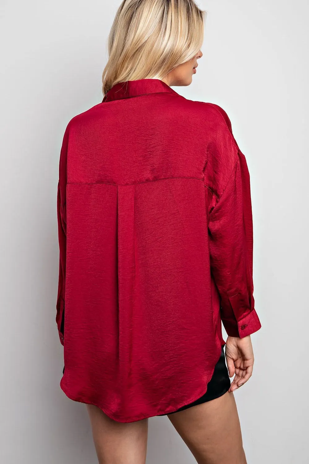 Long Sleeved Collared Blouse