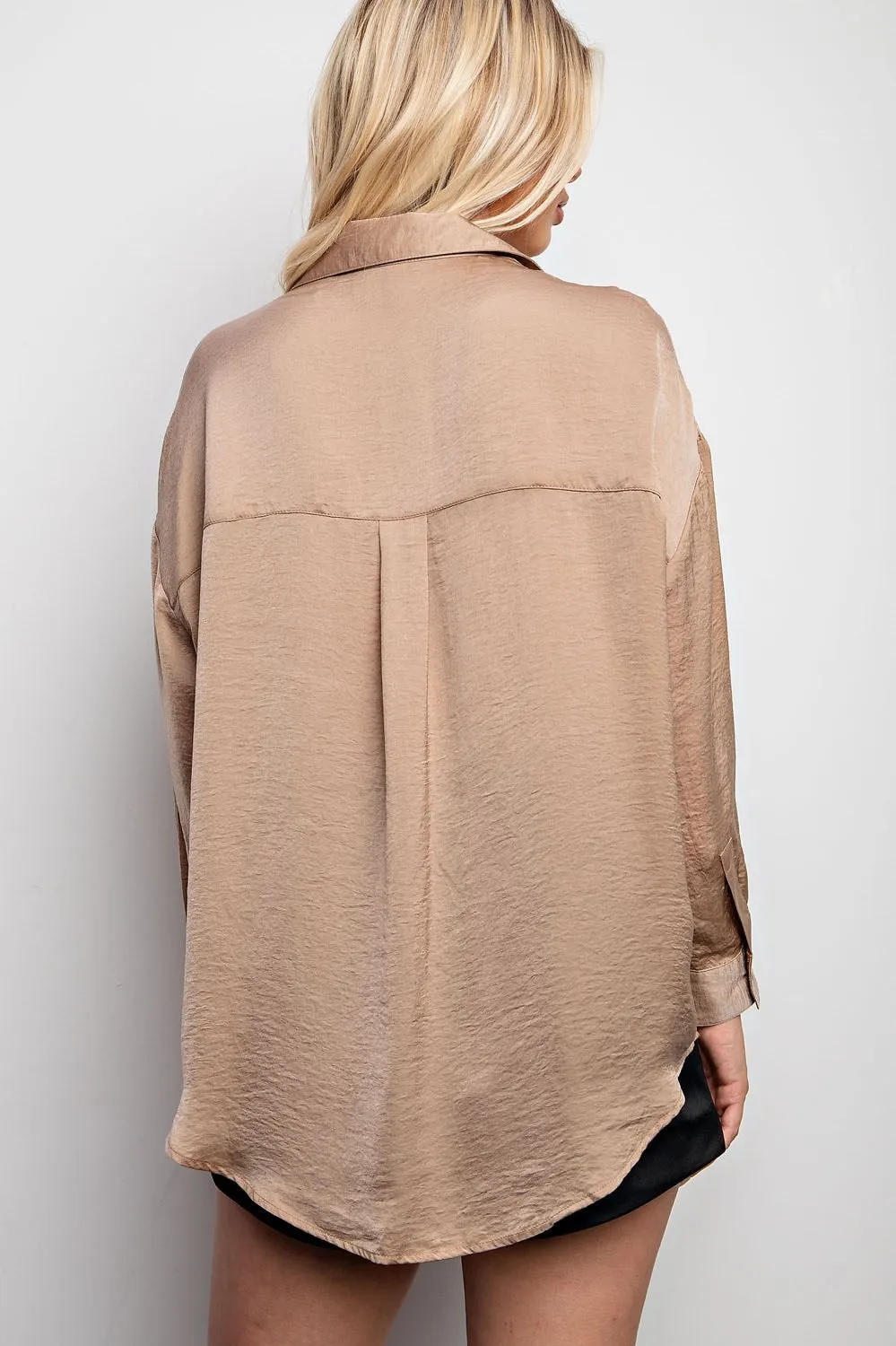 Long Sleeved Collared Blouse