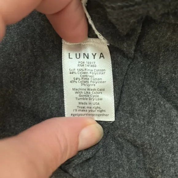Lunya Restore Shorts in Merciful Gray Size Medium EUC