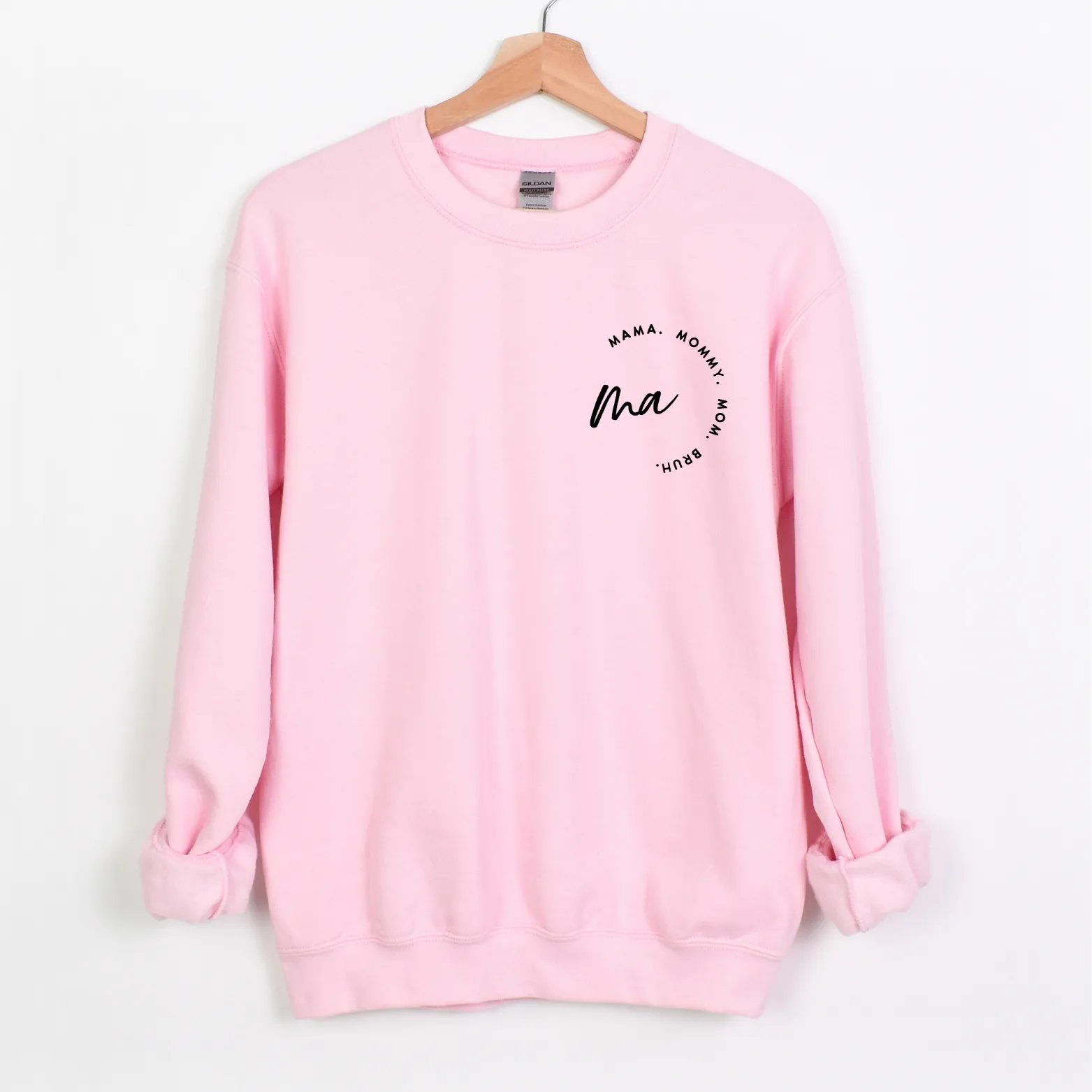 MA Mama. Mommy. Mom. Bruh. Cozy Sweatshirt