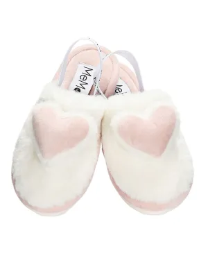 Memoi Kids 3D Plush Heart Non-Skid Slippers - Mks-0008