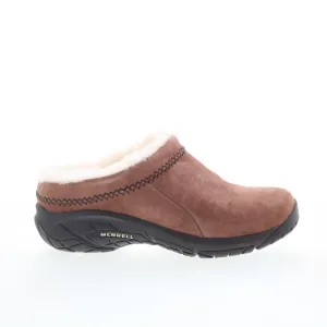 Merrell Encore Ice 4 J004872 Womens Brown Suede Slip On Clog Flats Shoes