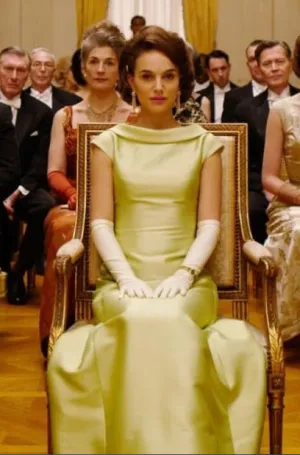 Natalie Portman Dress Movie Jackie Green Bateau Dress Gown