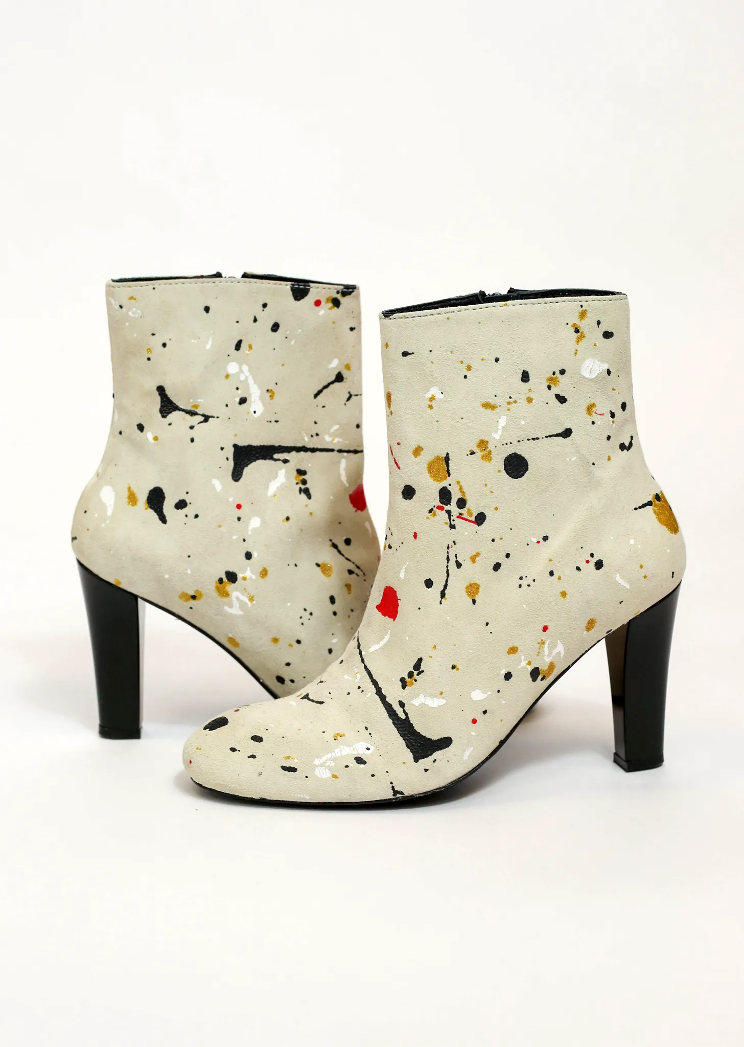 Nathalie - Hand Painted Suede Ankle Boot