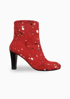 Nathalie - Hand Painted Suede Ankle Boot
