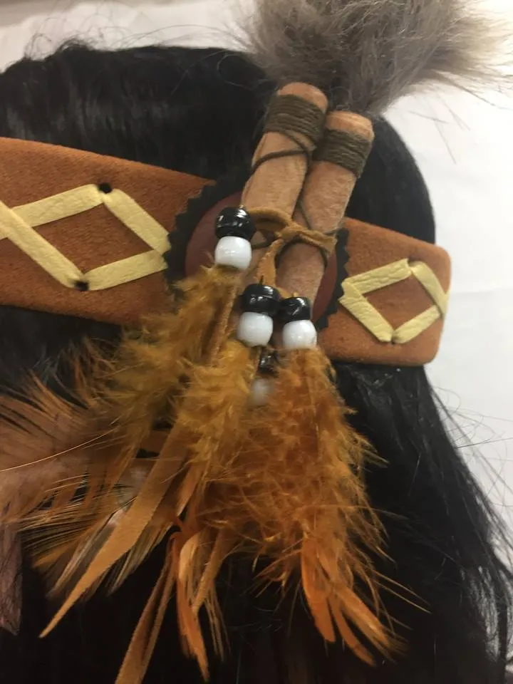 Native American Headband w/Pheasant Feathers