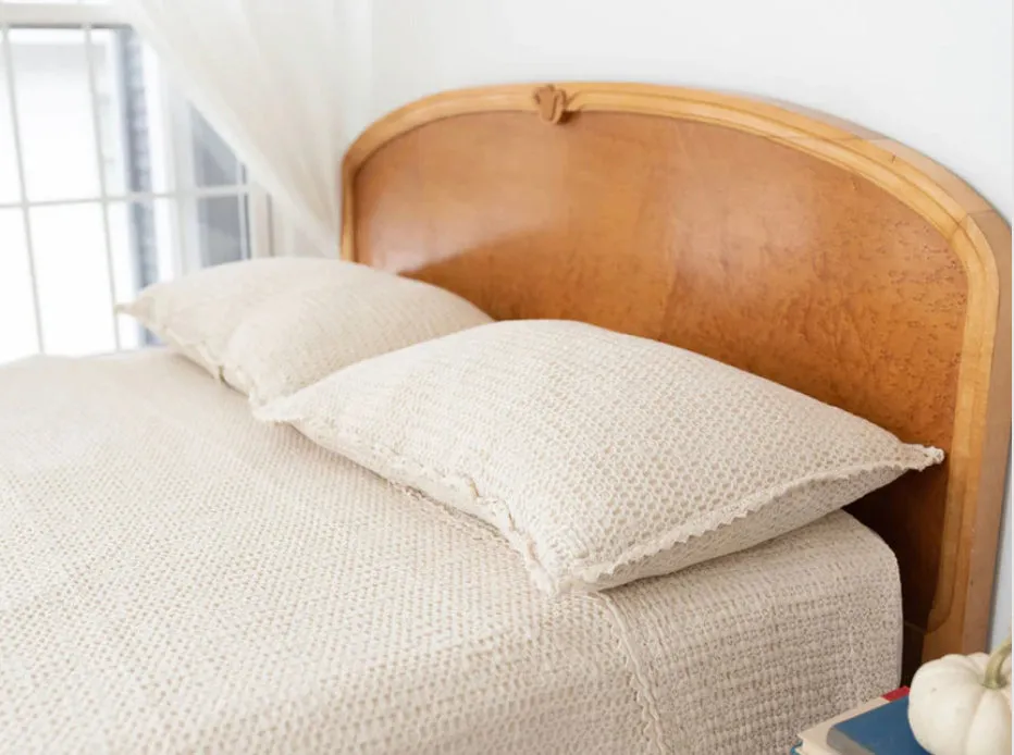 NEW GRAIN COZY WAFFLE PILLOWCASE || MILK