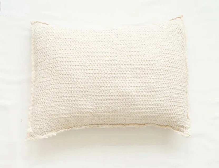 NEW GRAIN COZY WAFFLE PILLOWCASE || MILK