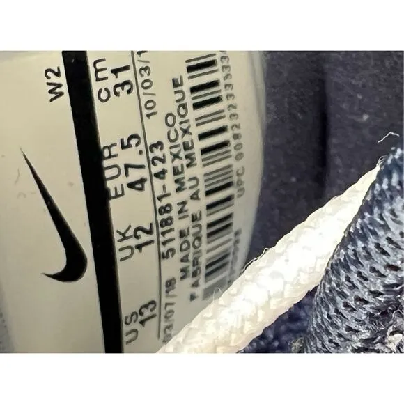 NIKE ROSHE ONE MENS RUNNING SHOES OBSIDIAN NAVY BLUE 511881-423 (SIZE 13)