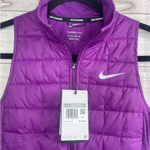 Nike Women’s Therma-Fit Synthetic-Fill Running Vest Size XS (DD6084-503)