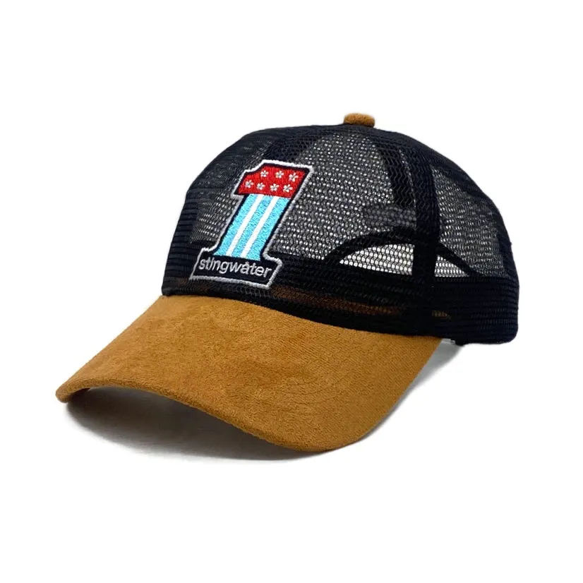 Number 1 Trucker Hat Black/Brown