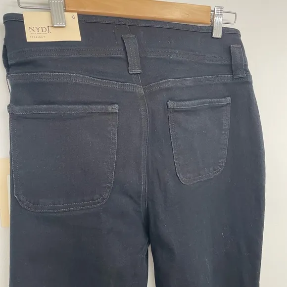 NYDJ Marilyn Straight Leg Black Jeans size 8