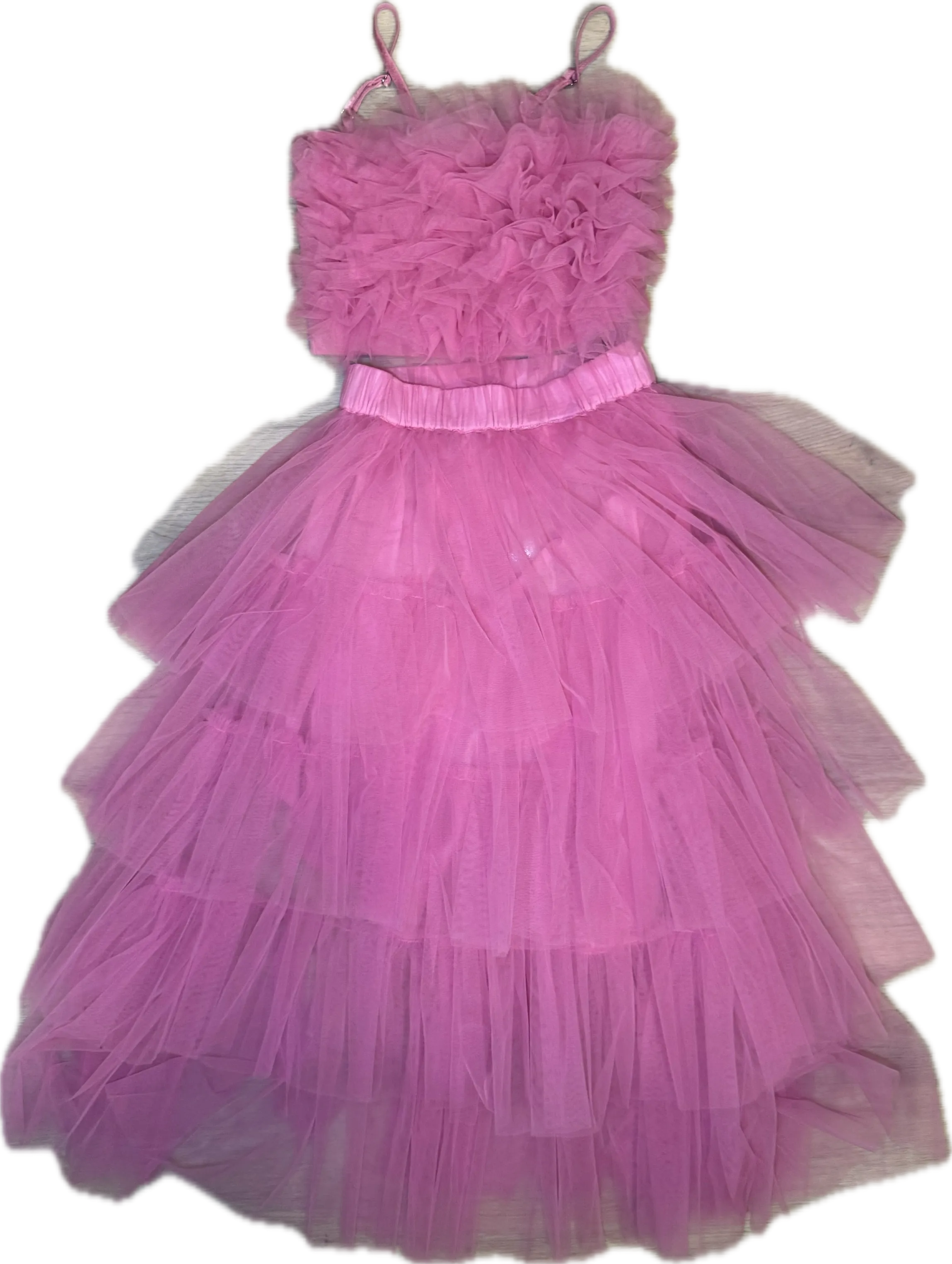 Ooh! La, La! Couture- Ruffle Top & Skirt Set (Candy Pink)