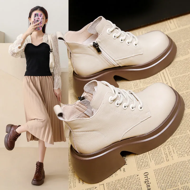 [Perfect Gift] Vintage Winter Chunky Heeled Ankle Boots for Women