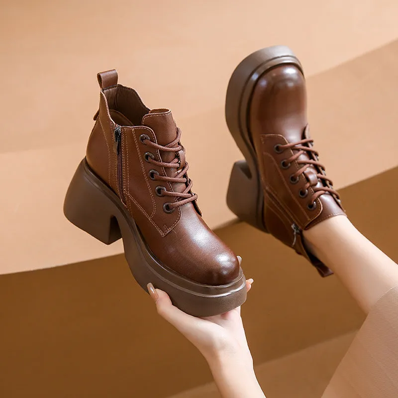 [Perfect Gift] Vintage Winter Chunky Heeled Ankle Boots for Women