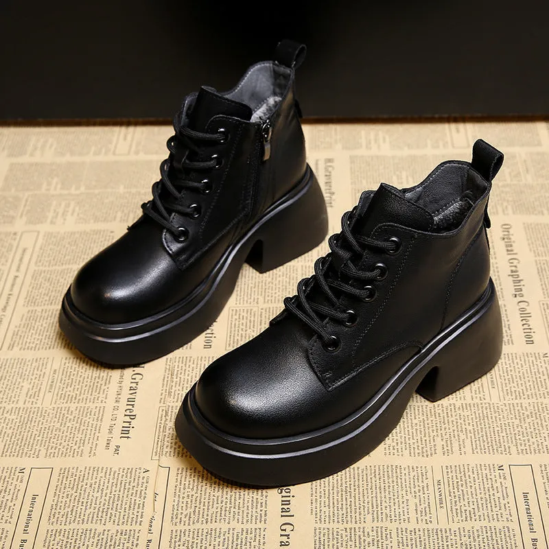 [Perfect Gift] Vintage Winter Chunky Heeled Ankle Boots for Women