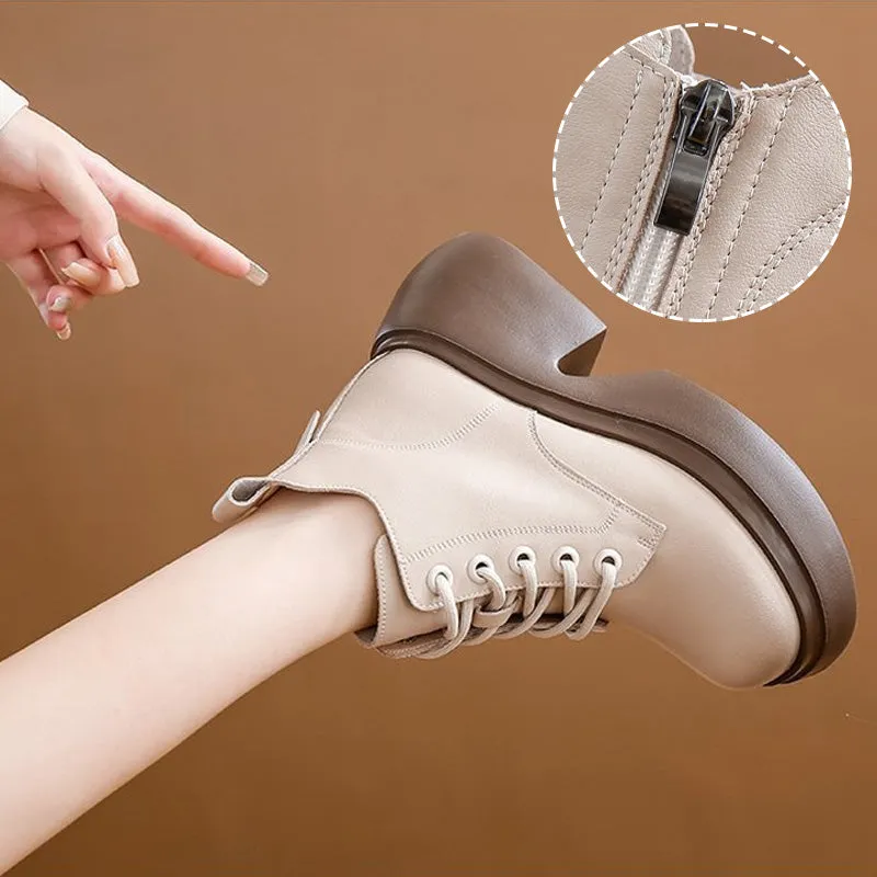 [Perfect Gift] Vintage Winter Chunky Heeled Ankle Boots for Women