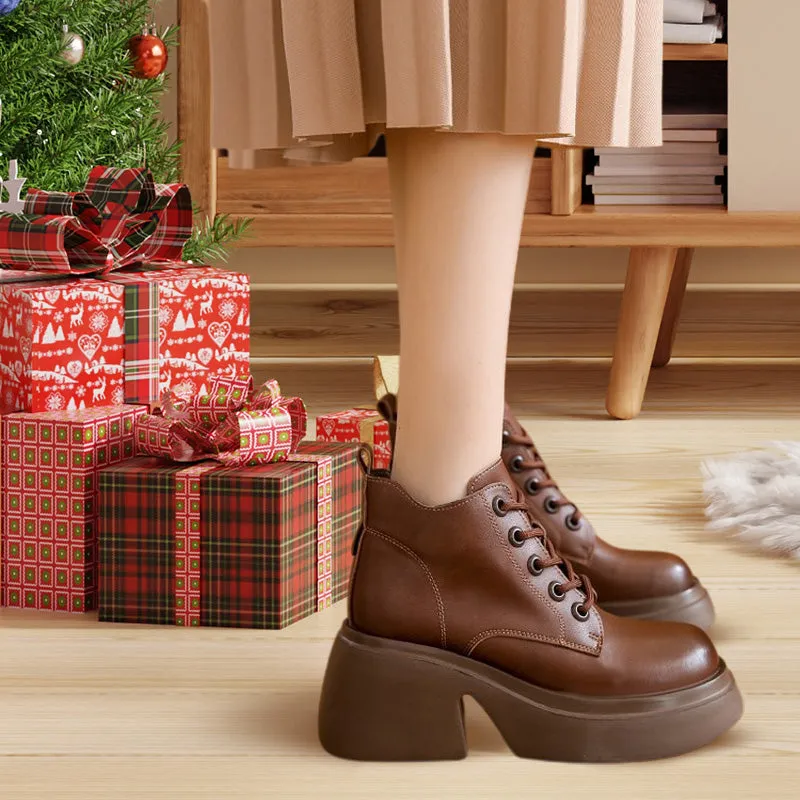 [Perfect Gift] Vintage Winter Chunky Heeled Ankle Boots for Women