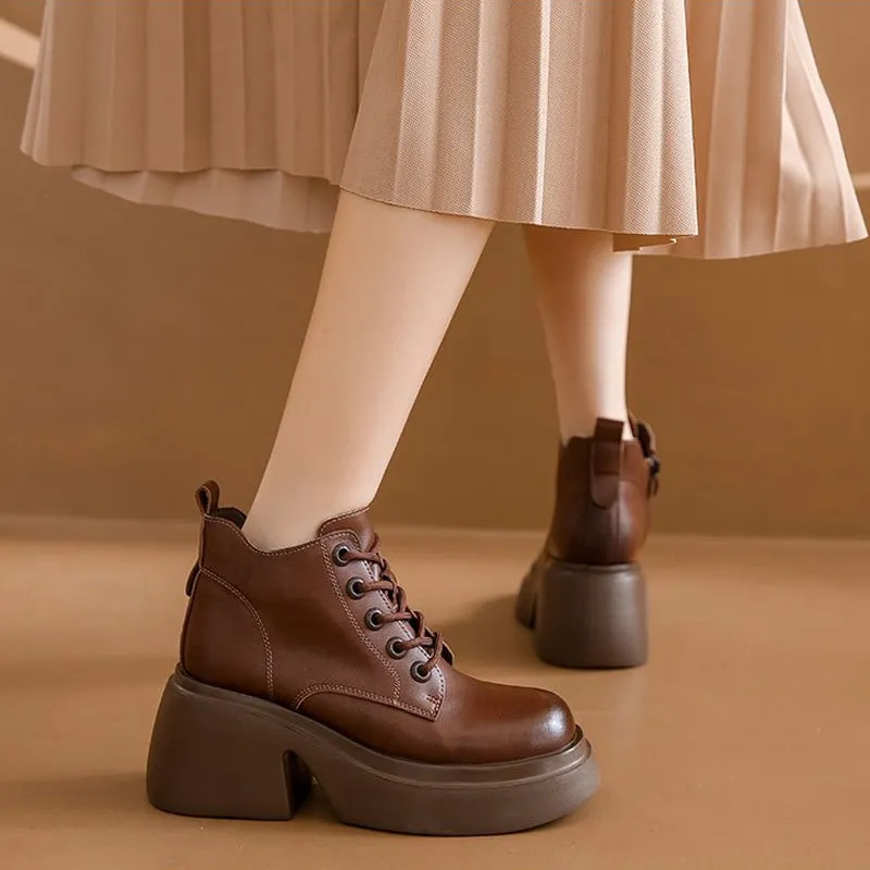 [Perfect Gift] Vintage Winter Chunky Heeled Ankle Boots for Women