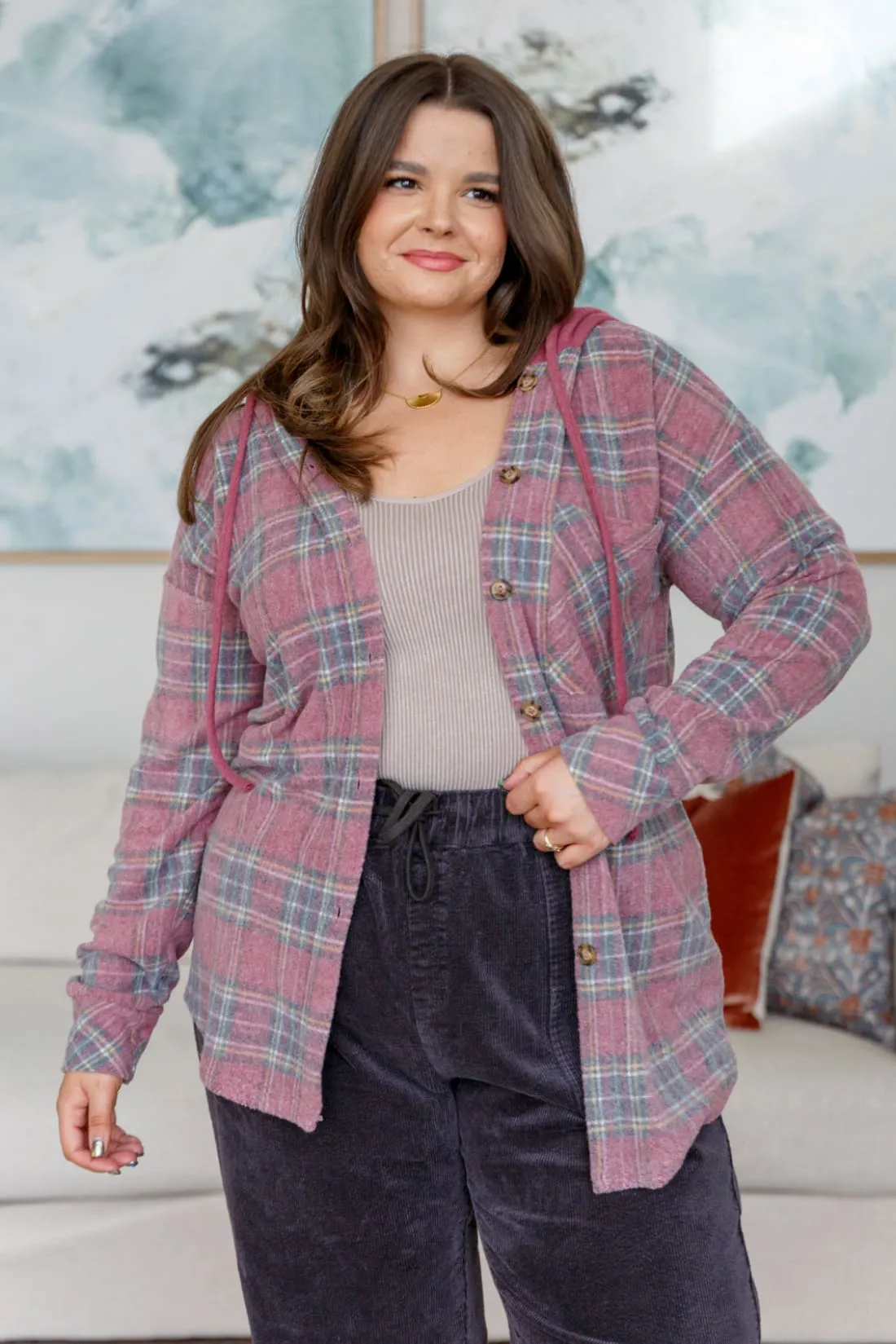 Perfect Plaid Shacket with Hood