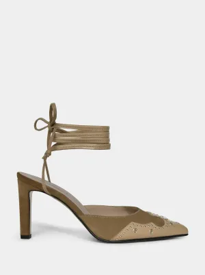 PERLA CAMEL SUEDE SLIPPERS