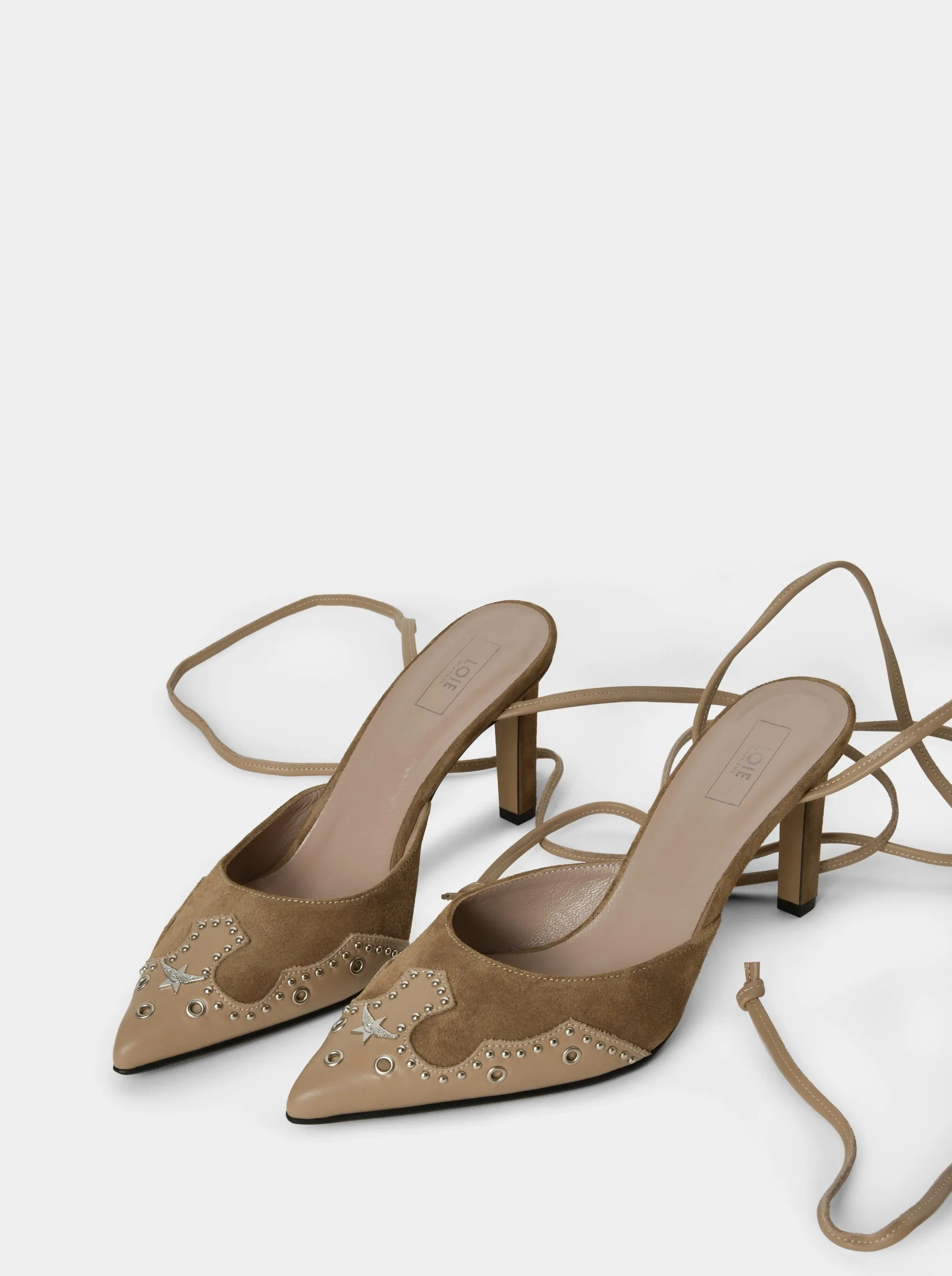 PERLA CAMEL SUEDE SLIPPERS