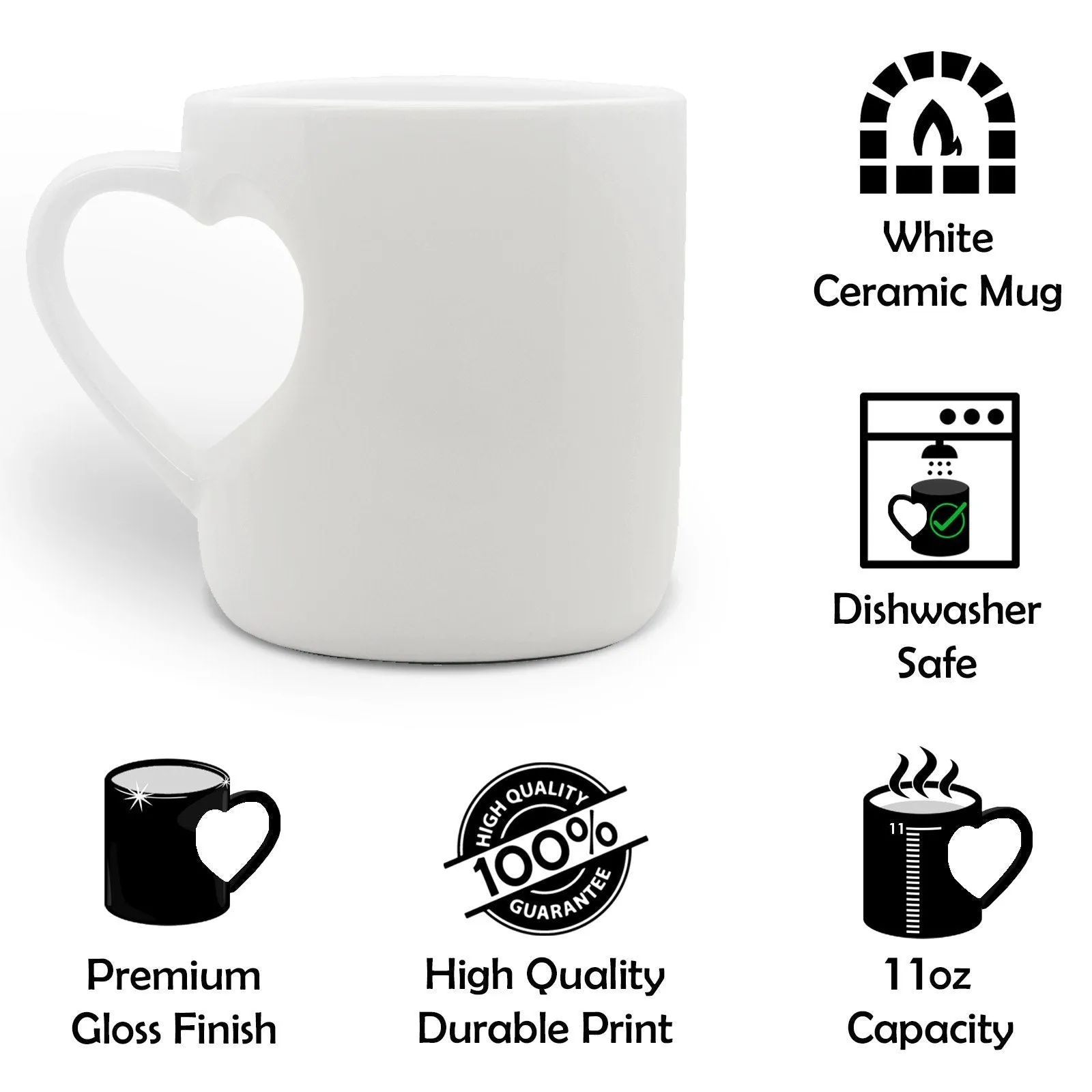 Personalised Mug with Stylish Text and Heart Glasses Pig