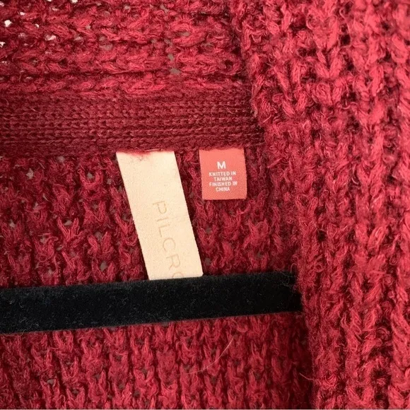 Pilcro Burgundy Cardigan Sweater Size M