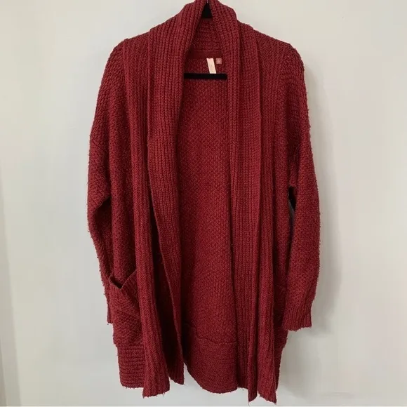 Pilcro Burgundy Cardigan Sweater Size M