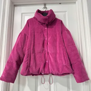 Pink Corduroy Puffer Jacket, Free People