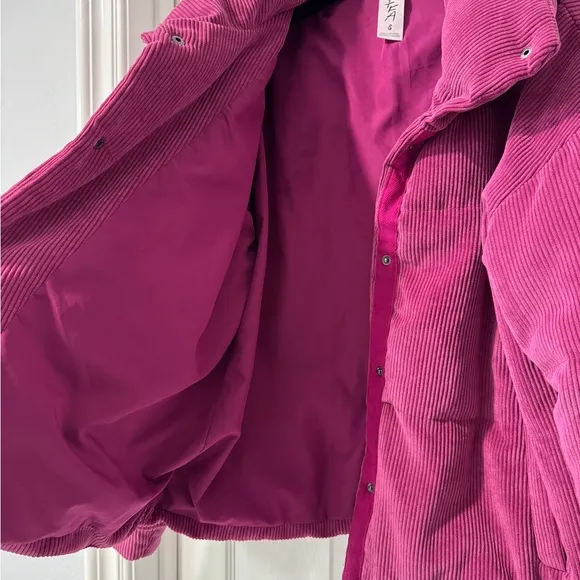 Pink Corduroy Puffer Jacket, Free People