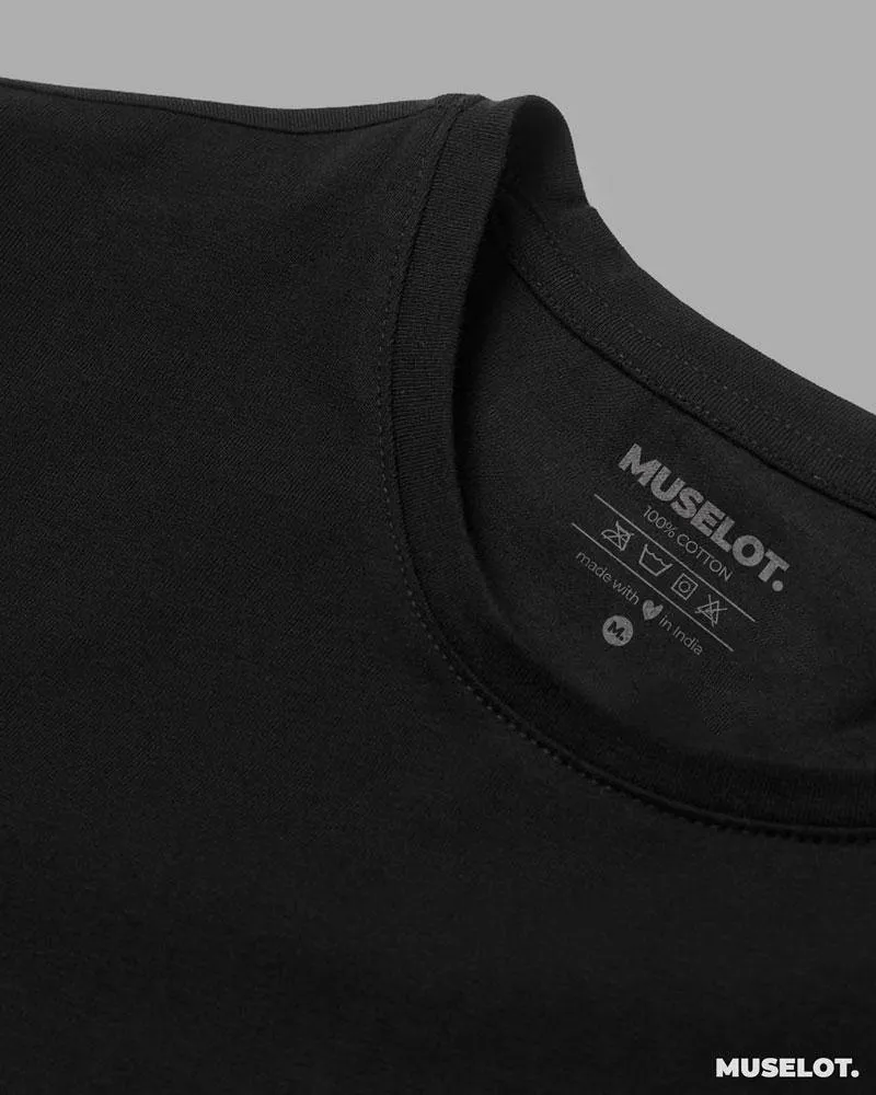 Plain black t shirt for mens