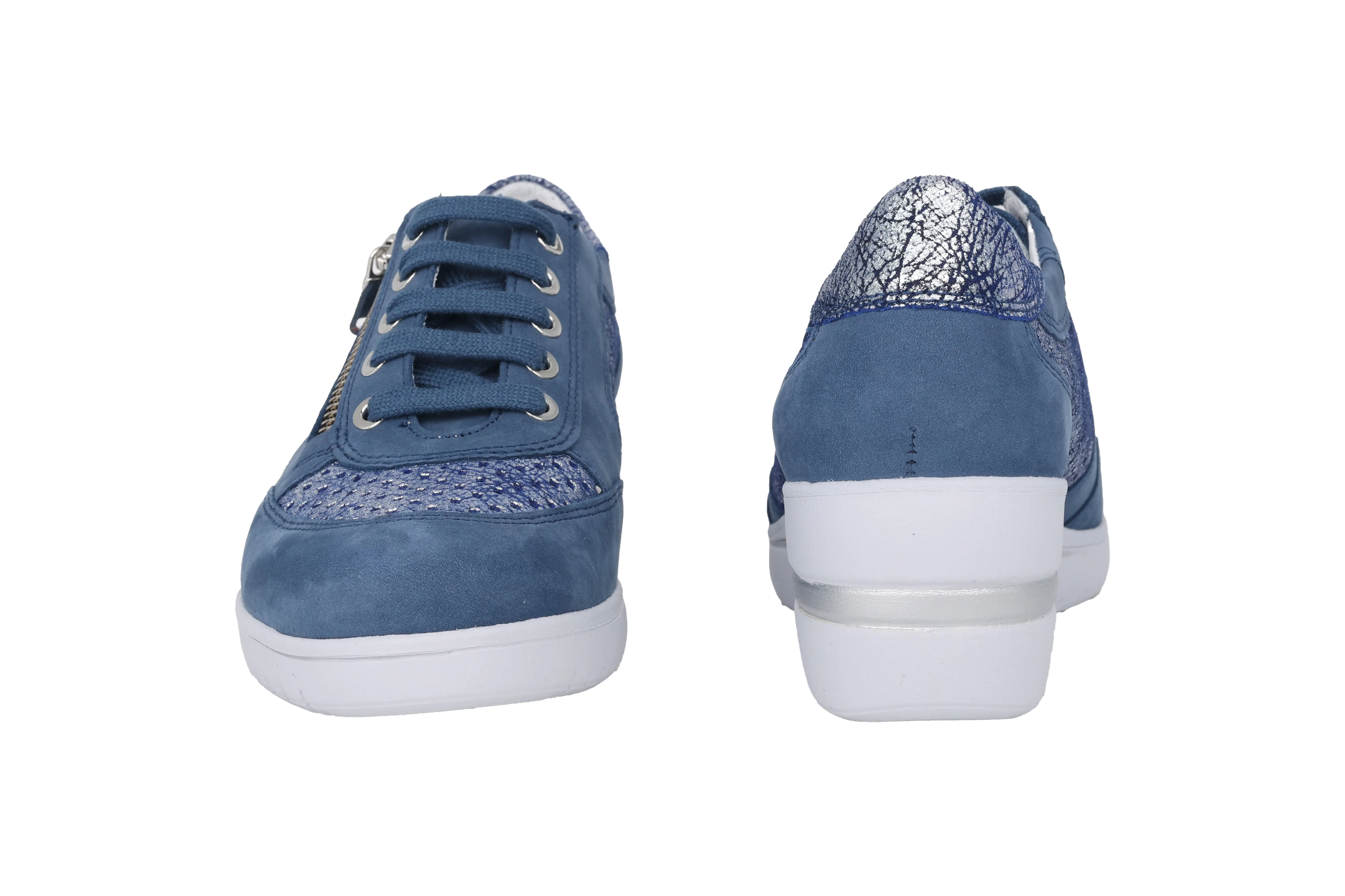'Precilia Perf' womens wide fit (H) sneaker - Blue