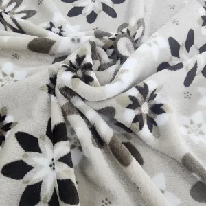 Printed Mongolian Fleece Fabric 150 cm Floral