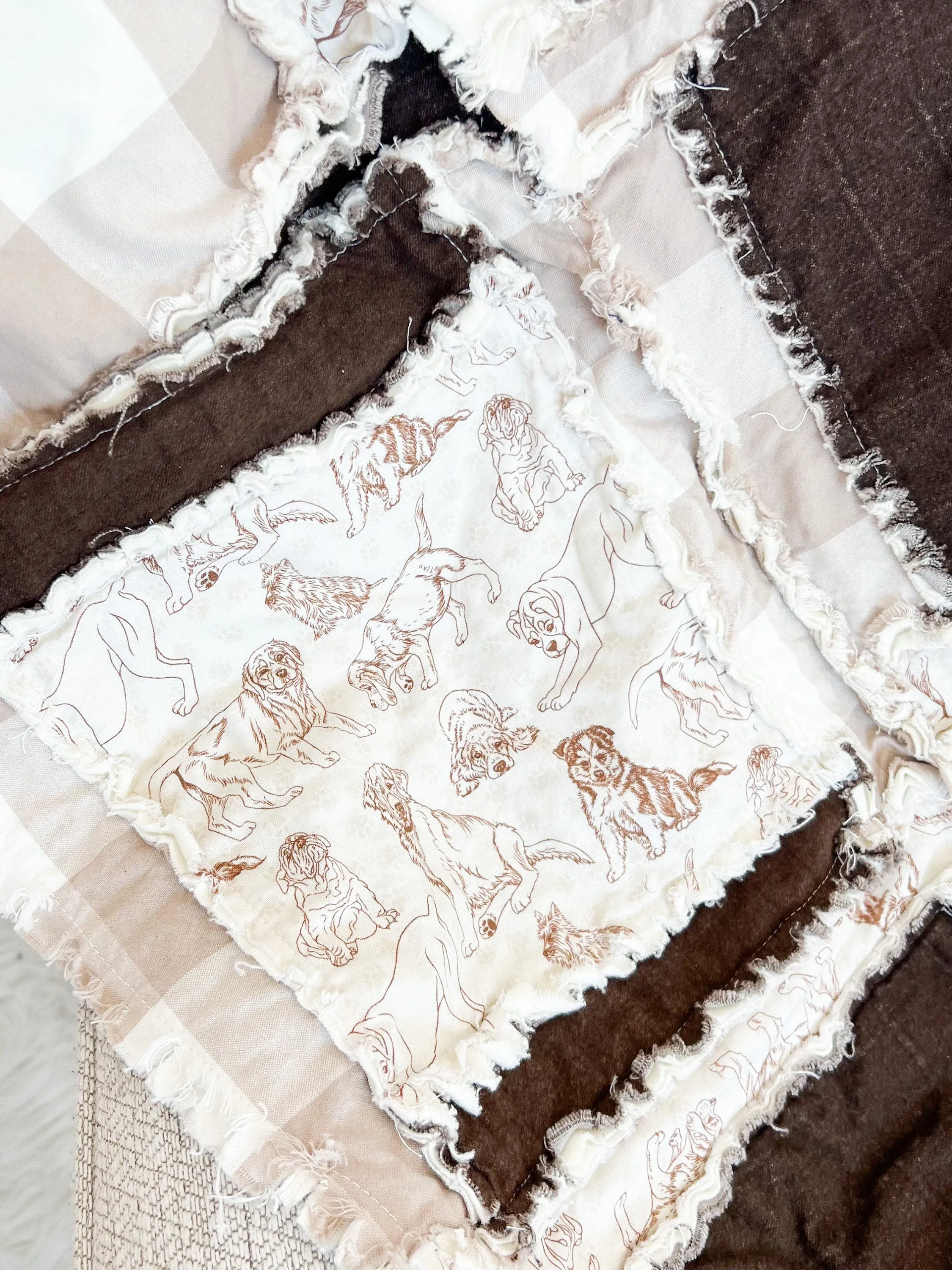 Puppy Blanket Homemade Quilts Boy Nursery Bedding, Toddler Bedding Boy Animal Baby Quilts for Sale