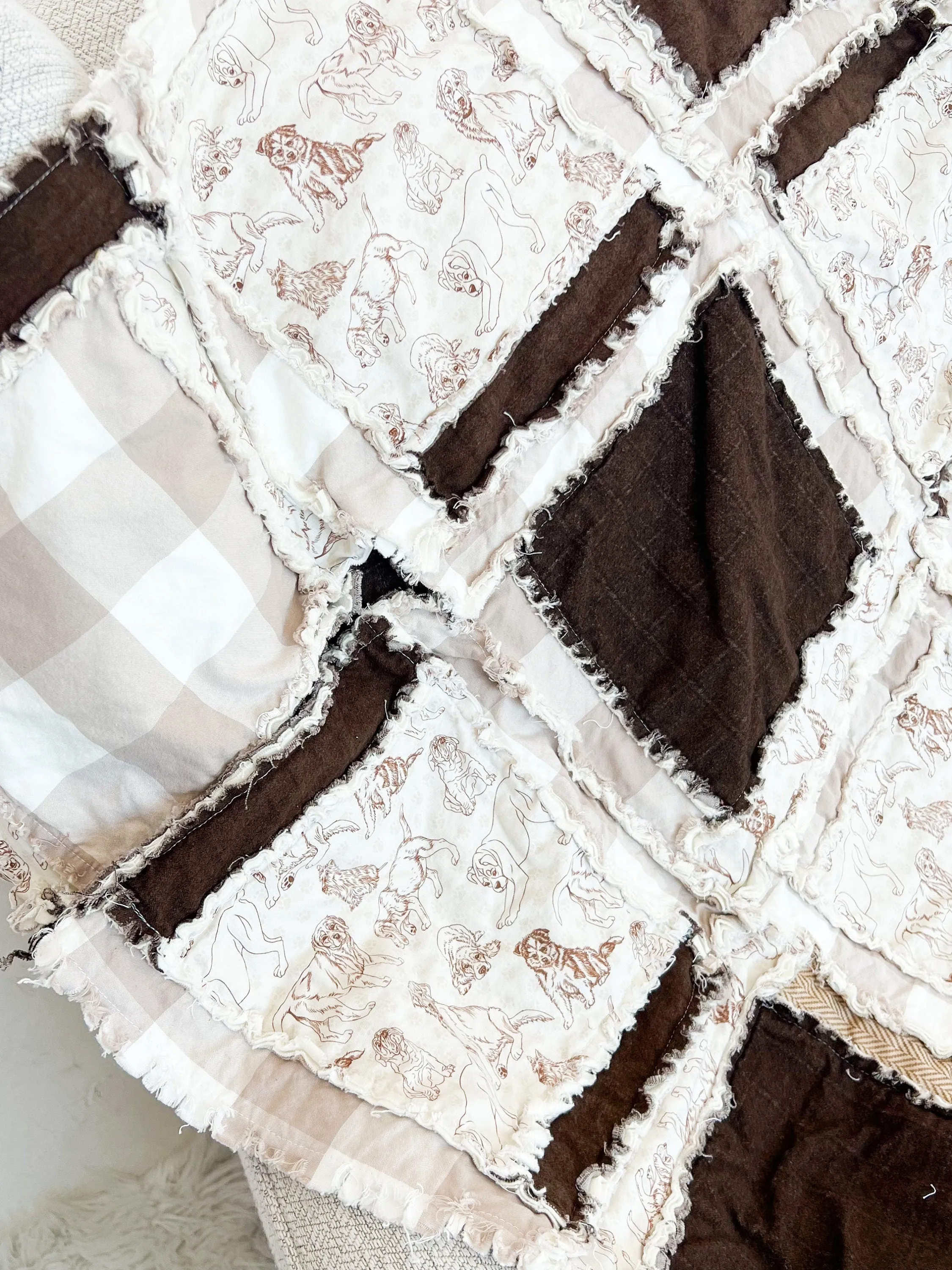 Puppy Blanket Homemade Quilts Boy Nursery Bedding, Toddler Bedding Boy Animal Baby Quilts for Sale