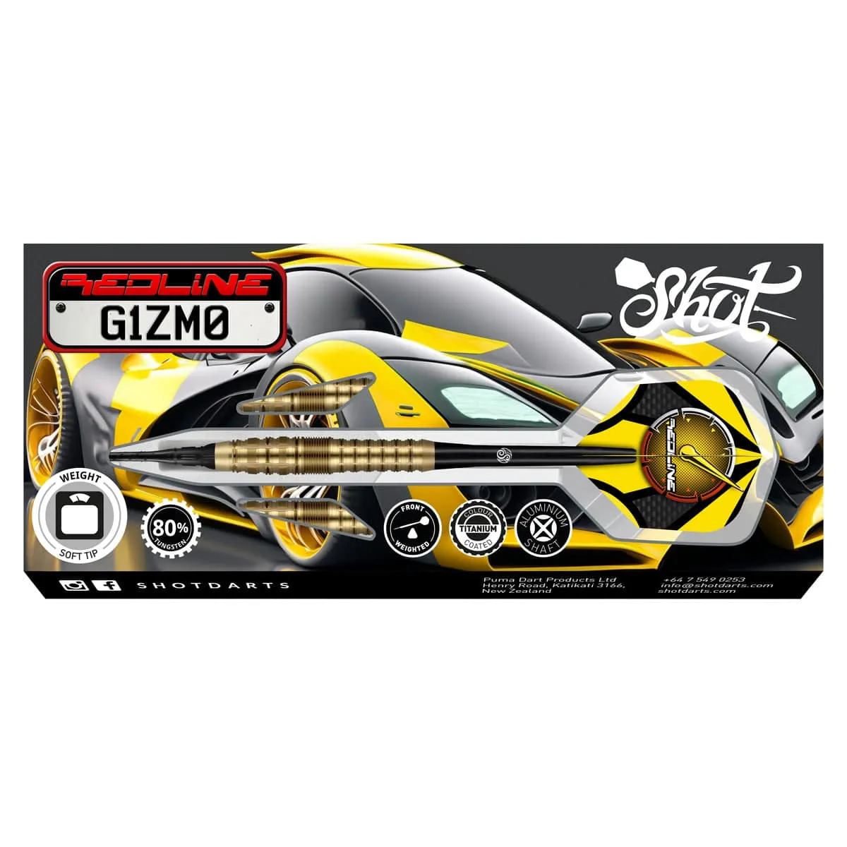 Redline G1ZM0 Soft Tip Dart Set-80% Tungsten Barrels