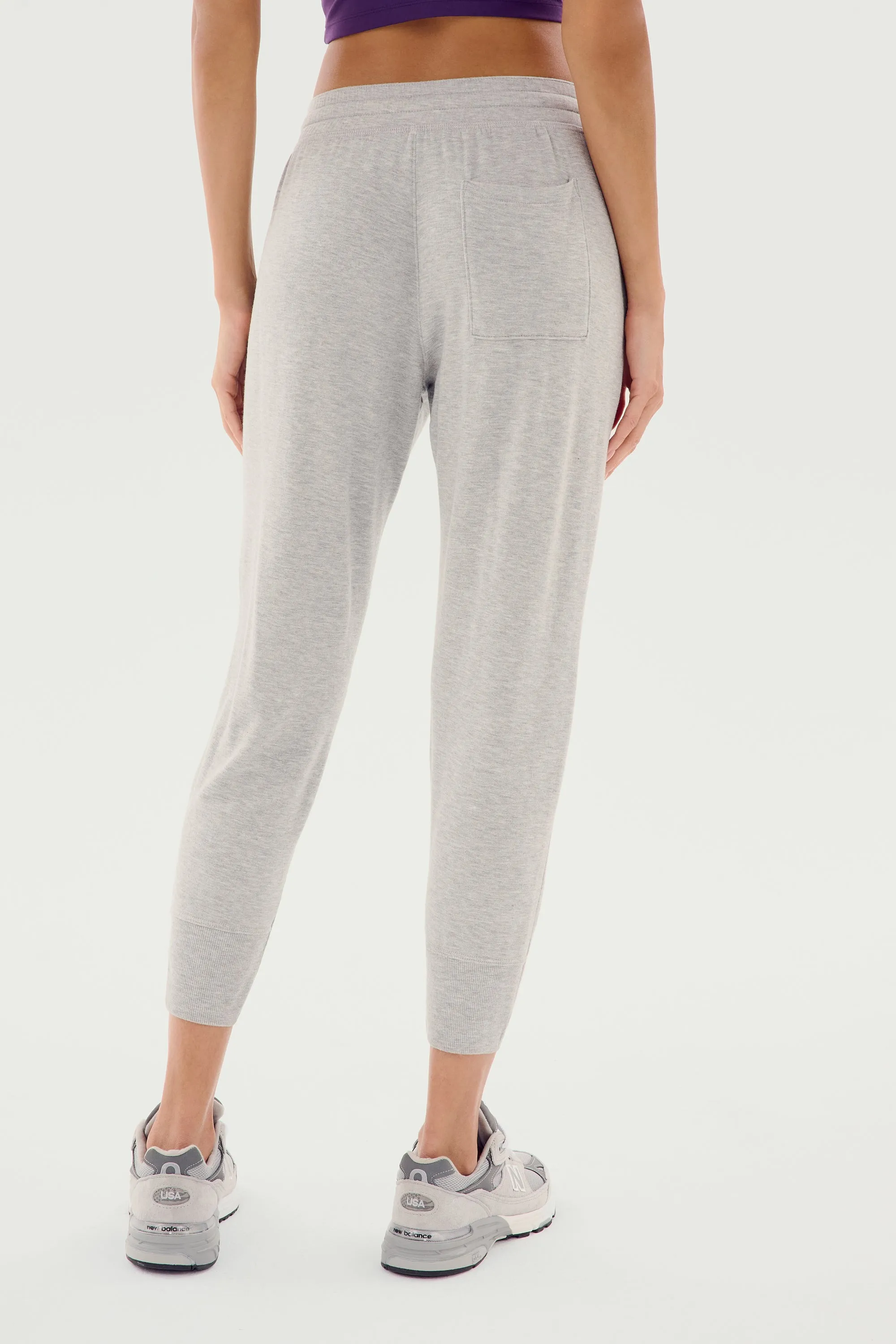 Reena Fleece 7/8 Sweatpant - Heather Grey