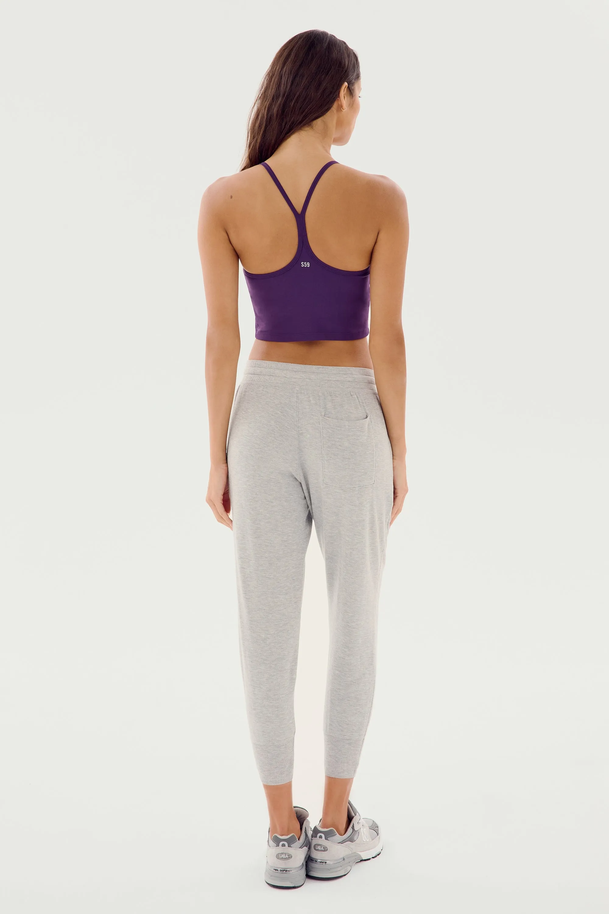 Reena Fleece 7/8 Sweatpant - Heather Grey
