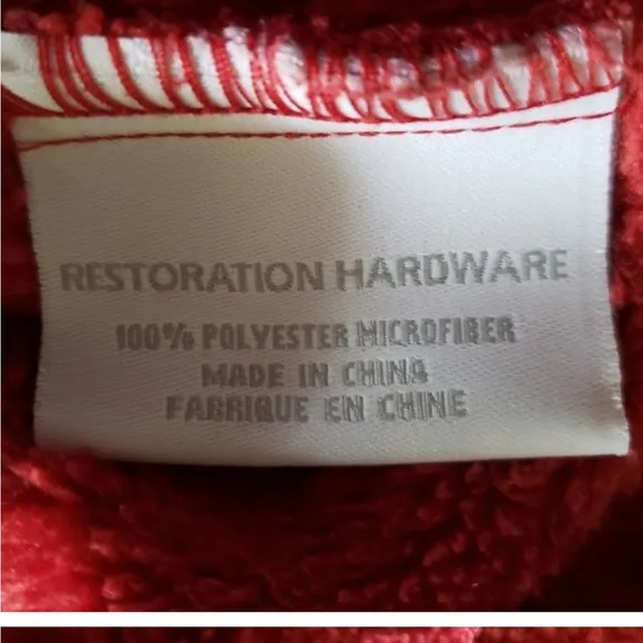 Restoration Hardware Women’s Luxurious Burnt Orange Red Plush Belted Bathrobe M