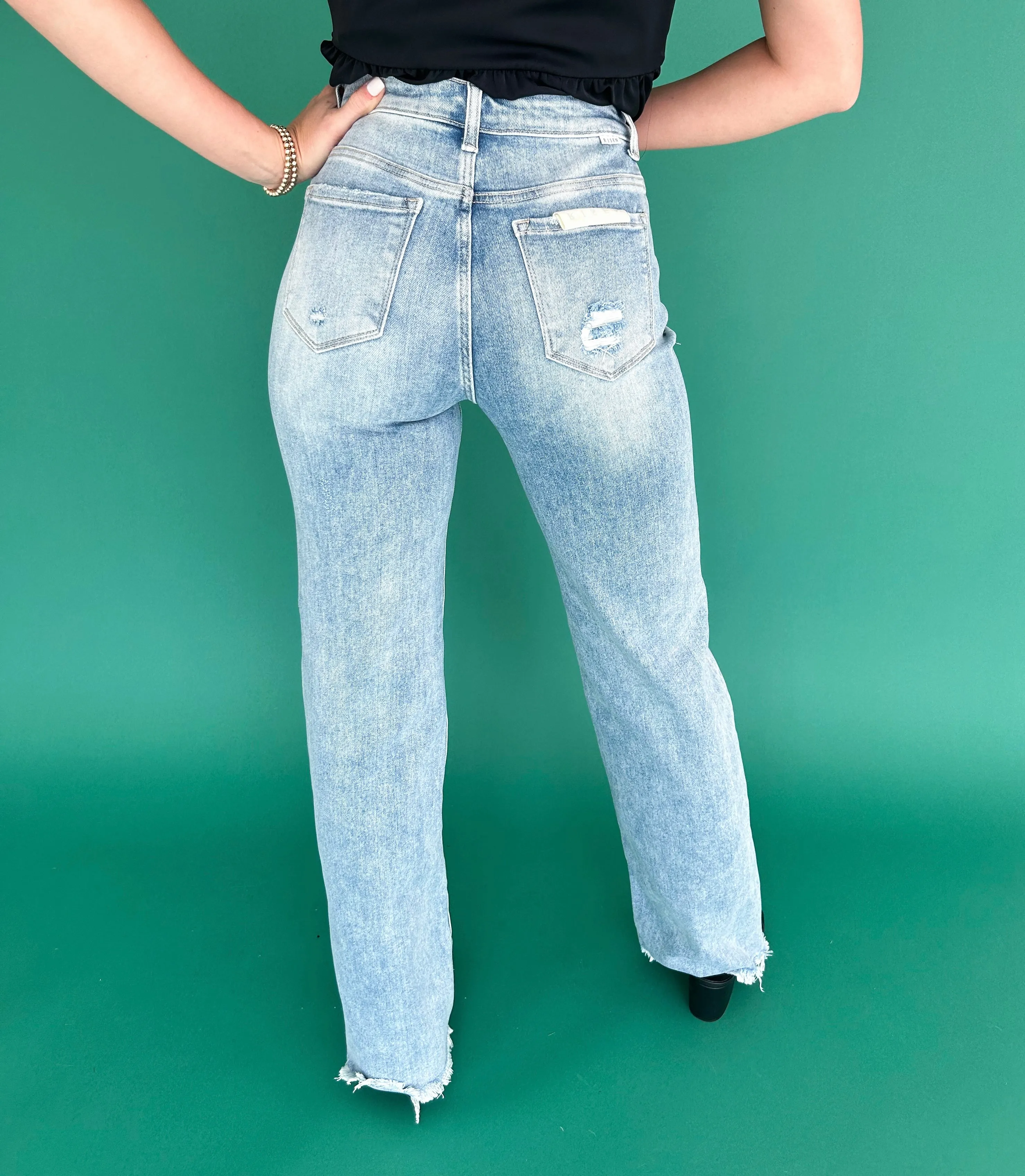 RISEN Jillian Stretch Wide Leg Jeans
