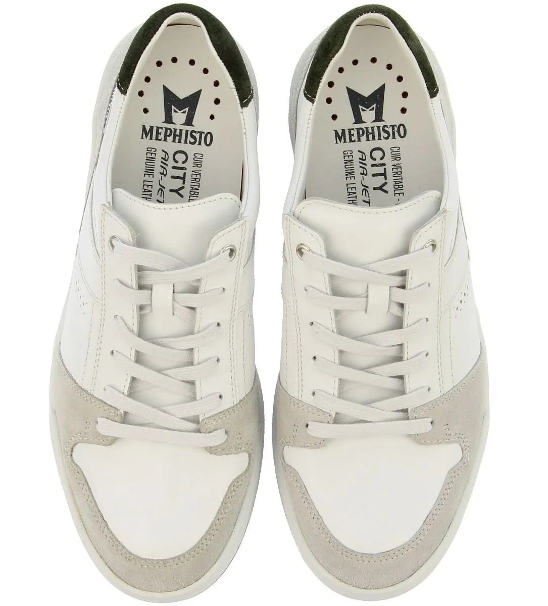 'Russel' men's lace-up sneaker - white stone
